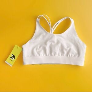 Women's White Sports Bra